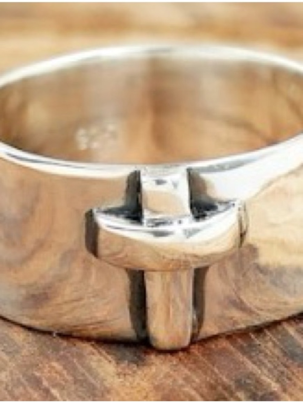 925 Sterling Silver 10mm Size 11 cross statement ring